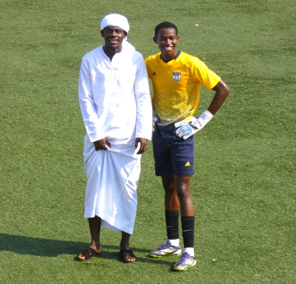 Alhaji on the field